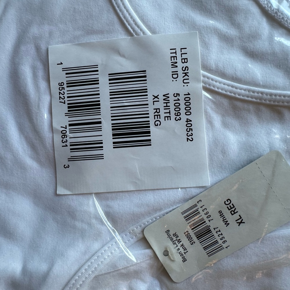 L.L. Bean Pure White Tank Top